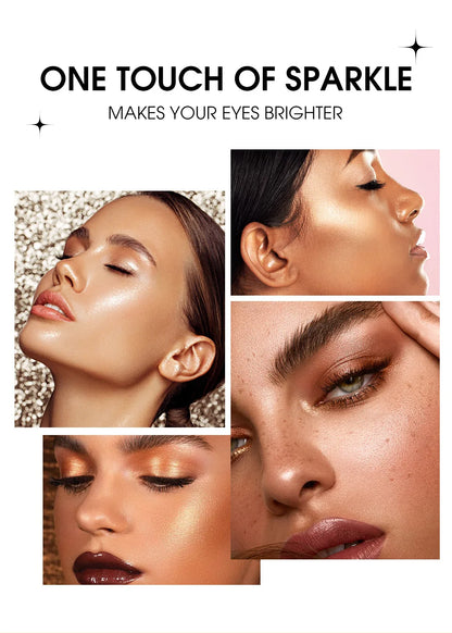 LANGMANNI 16-Color Pearl Waterproof Eyeshadow Stick – Long-Lasting Color & Face Highlight