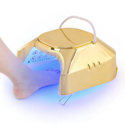 Advanced Mirror-Finish Dual Light Nail Lamp – 86W Rechargeable Portable LED UV Nail Machine