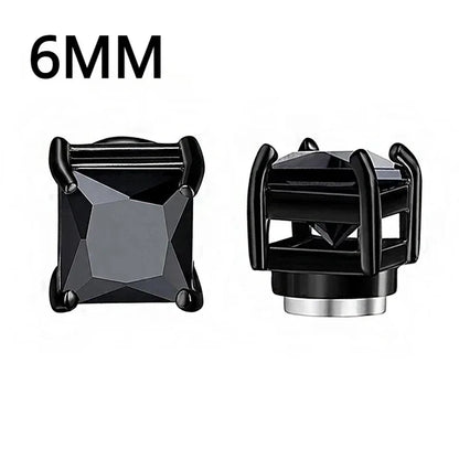 Crystal Magnetic Ear Studs – Punk Round Zircon Non-Piercing Earrings for Men & Women