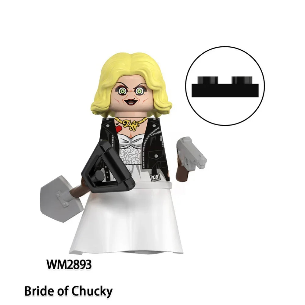 Horror Movie Action Figure Building Blocks – M3gan, Nun & Ash Terrifier Halloween Toy Gift