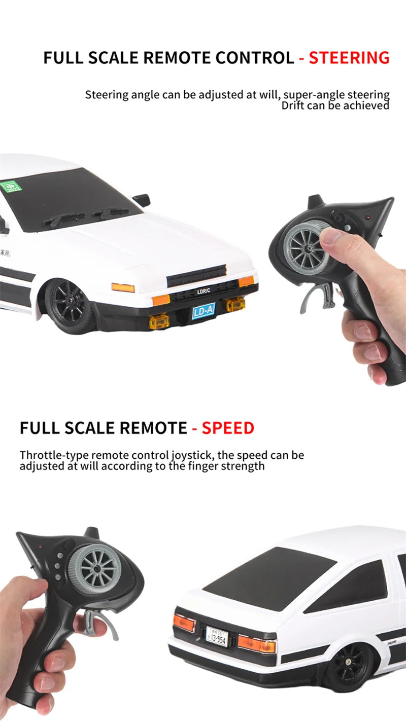 1:18 Skymaker AE86 & RX-7 FC RC Drift Cars with 2.4G Remote, ESP Gyroscope & LED Lights – Mini Racing Toy Cars