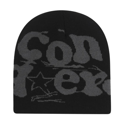 Y2K Letter Knitted Beanie Cap – Unisex Winter Autumn Warm Ski Skullcap, Hip Hop Streetwear Ear Cover Hat for Men & Women