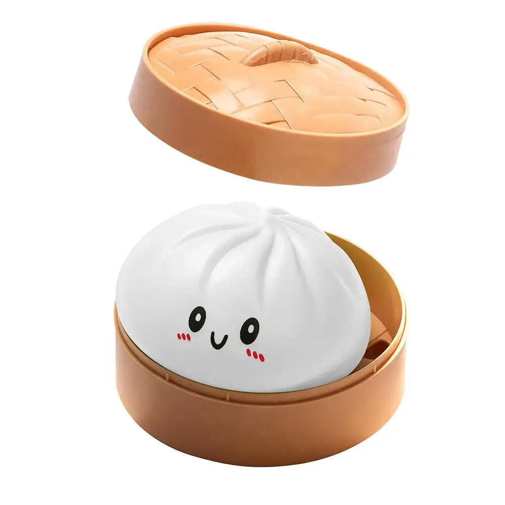 Realistic Giant Dumpling Squishy Toy – Soft TPR Bamboo Steamer Fidget Stress Relief & Creative Gift