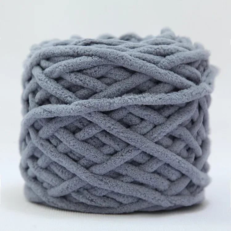 100g Chenille Knitting Yarn – Soft Thick Cotton Ice Strip Wool for DIY Hand Knitting Scarves & Crafts