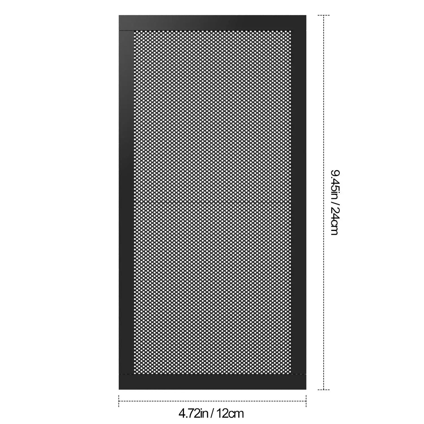 12x12cm/12x24cm Magnetic Frame PC Fan Dust Filter - Dustproof PVC Cover for Computer Cooler Fan, Mesh Dust Filter