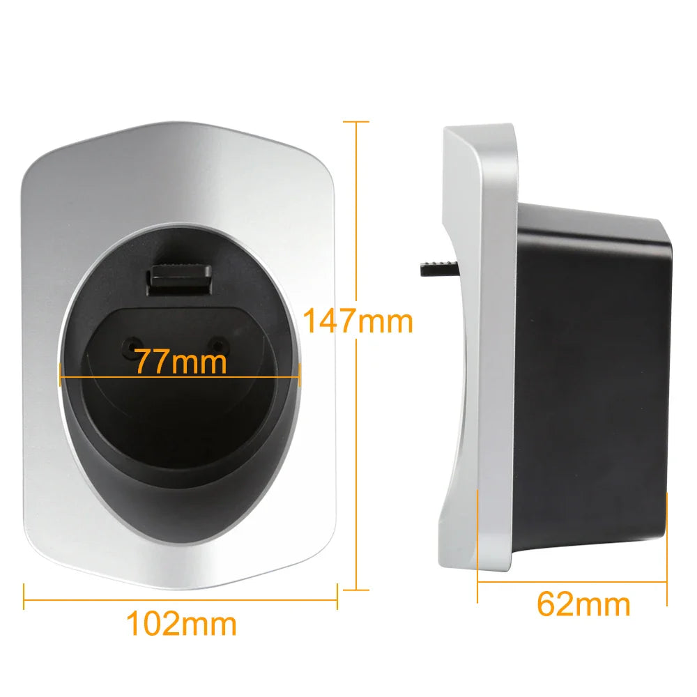 Peocke EV Charger Holder – Type 2/Type 1 Connector Socket Plug Wallbox Charging Cable Bracket for Extra Protection