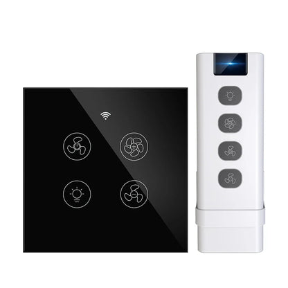 WiFi RF Smart Ceiling Fan Light – 2/3 Way Control, Speed Control, Smart Life/Tuya App, Alexa & Google Home Compatible