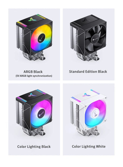 JONSBO CR1400 EVO ARGB CPU Cooler — 4 Heat Pipe PWM Air Cooler for Intel LGA1700/1200/115X & AMD AM4/AM5