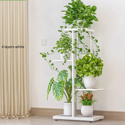 Cordlal Iron Plant Stand 6/7/8-Layer Flower Pot Holder Rack Organizer for Home Garden Decor