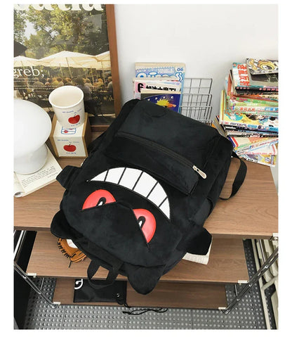 New Fashion Women's Backpack — High-Quality Large Capacity Computer Bag with Cartoon Pattern, Soft Fabric Shoulder Handbag