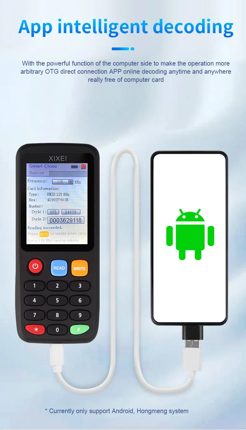 New RFID Smart Card Reader X7 – 125kHz Badge Copier & 13.56MHz NFC Decoder, Duplicator for IC/ID Chip, Ntag213/215 Key Writer