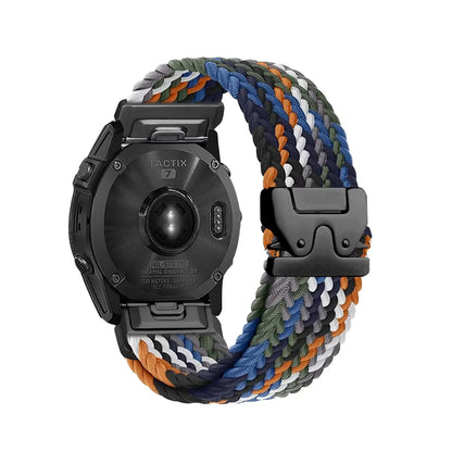 Nylon Quick Fit Watch Strap - 20mm 22mm 26mm Replacement Band for Garmin Fenix, Tactix & Instinct Series