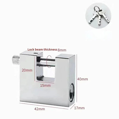 Multifunctional Keyed Padlock – Waterproof, Anti-Rust, Anti-Theft Door & Window Lock with 3 Keys