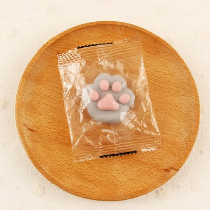 Mini Cat Paw Squeeze Toy - Silicone Pinch Decompression Fidget | Plush TPR Sensory Toy for Kids and Adults