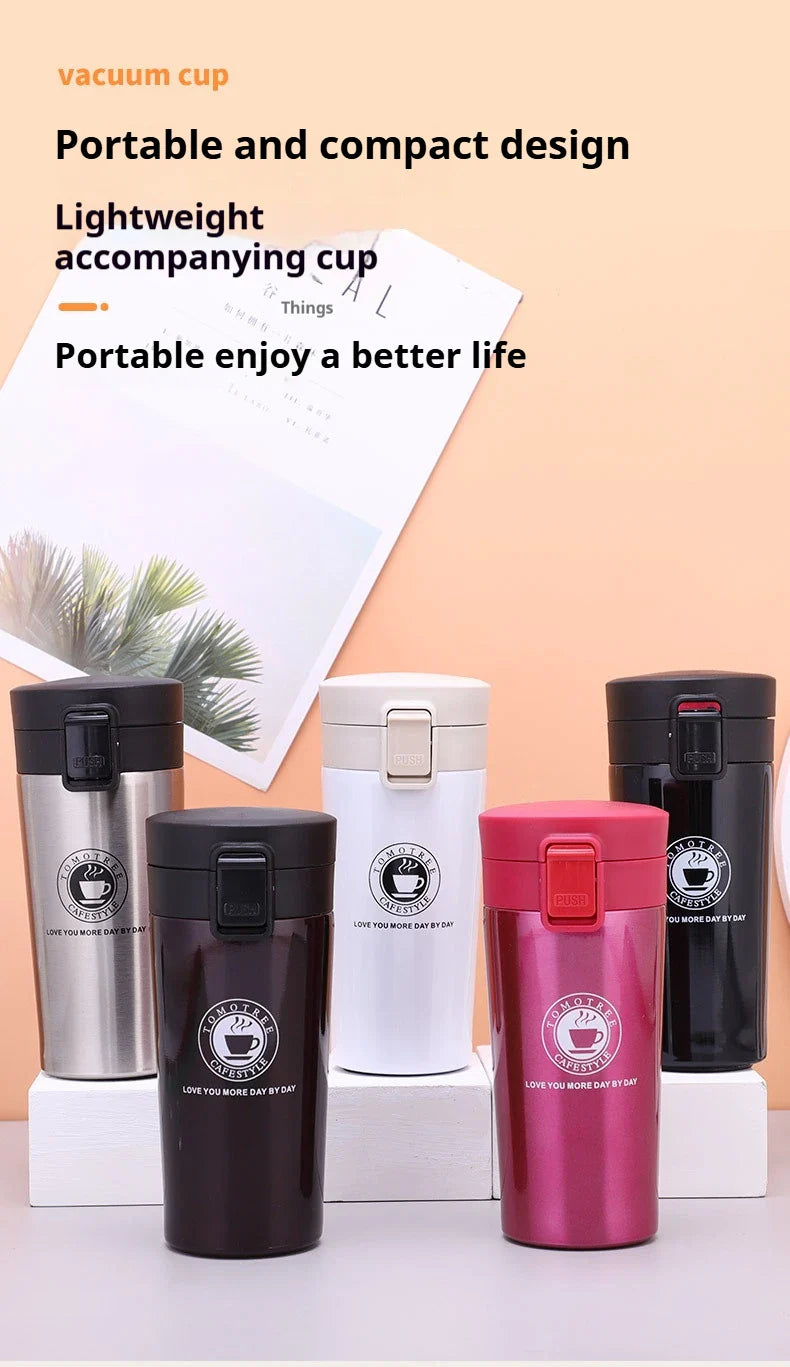 380/510ML Stainless Steel Vacuum Insulated Coffee Cup — Thermal Travel Mug Keeps Drinks Hot & Cold for Car & Outdoor Sports