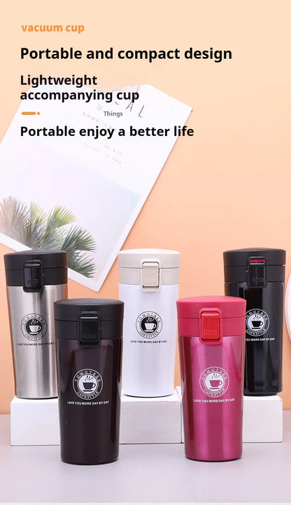 380/510ML Stainless Steel Vacuum Insulated Coffee Cup — Thermal Travel Mug Keeps Drinks Hot & Cold for Car & Outdoor Sports