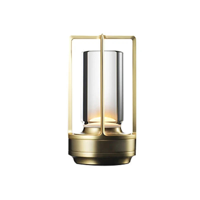 Rechargeable LED Crystal Table Lamp - Aluminum Touch Night Light for Restaurants, Camping & Home Decor