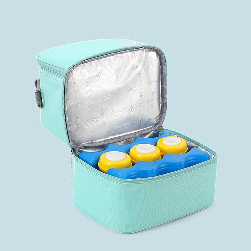 Insulated Double-Layer Mommy Bag — Large Capacity Travel & Picnic Baby Food Handbag