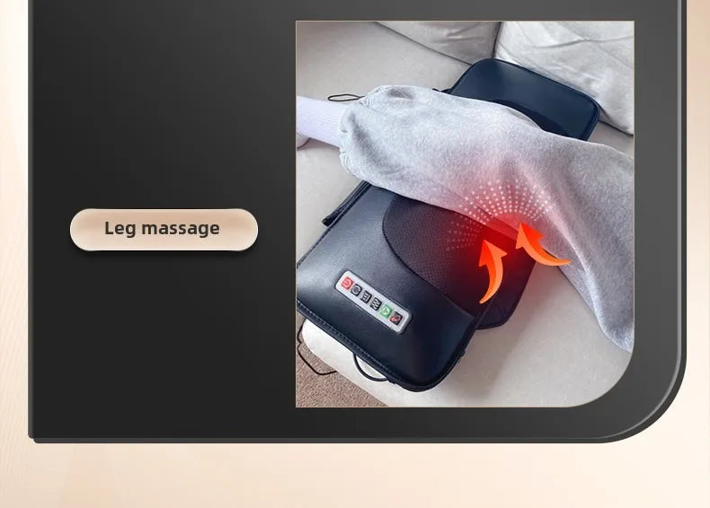 Upgraded Large Area Heated Neck Massager – Vibration Airbag Full Body Massage Mat with Lumbar Traction and Remote Control