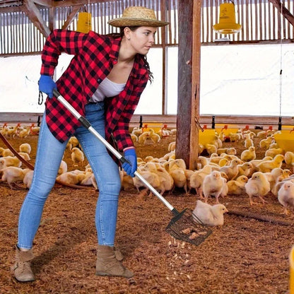 3-in-1 Adjustable Chicken Litter Scoop – Durable Metal Shovel for Easy Sifting, Ideal for Pine Pellets, Coop Cleaning Tool for Poultry Waste Removal
