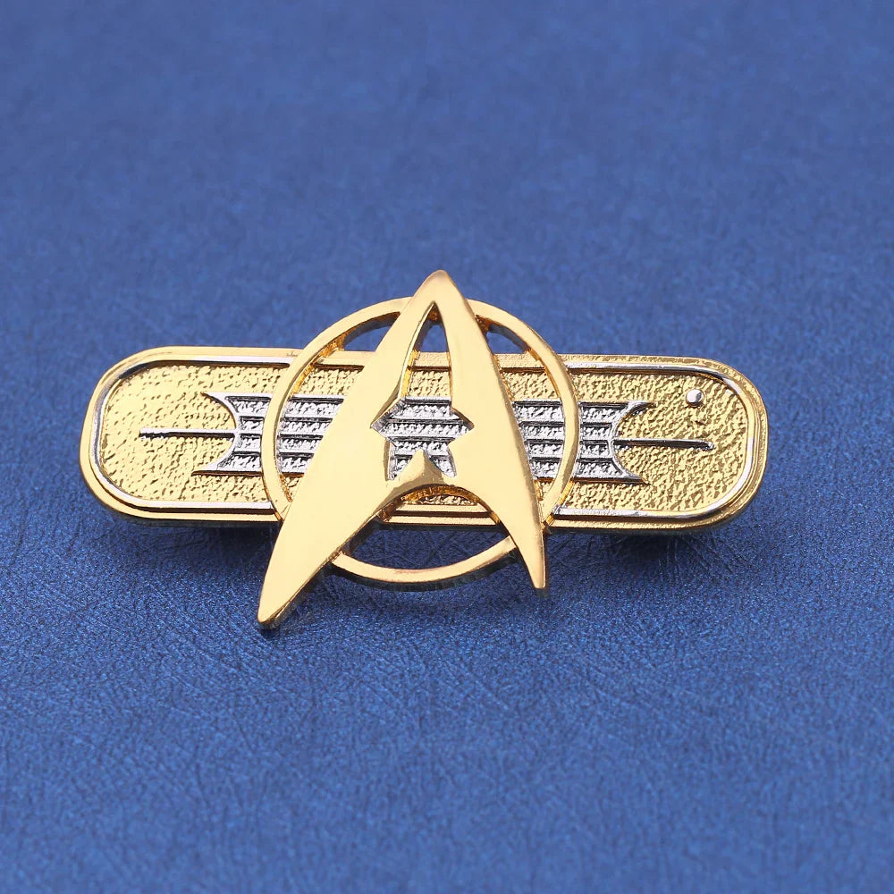 Classic Star Trek Button Brooch — Starfleet Logo Metal Badge, Creative Lapel Pin for Shirts, Backpacks & Jewelry Accessories