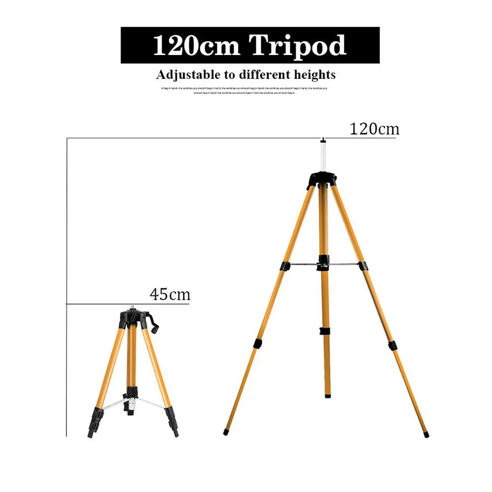 16-Line Green Laser Level — Professional Self-Leveling 360° Tripod Laser Nivel Autonivelant