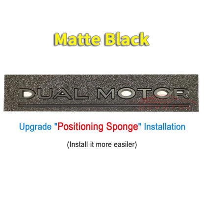 DUAL MOTOR Emblem for Tesla Model 3/Y/X/S — Chrome & Black/Red Trunk Badge Sticker, Car Styling