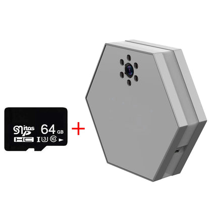 130° PTZ WiFi Alarm Clock Camera – 1080P HD Mini Wireless Security Cam with IR Night Vision & Motion Recording