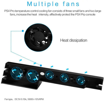 PS4 Pro & Slim Cooling Fan Stand – Game Console Cooler Base Support Holder Accessory for PlayStation 4 System