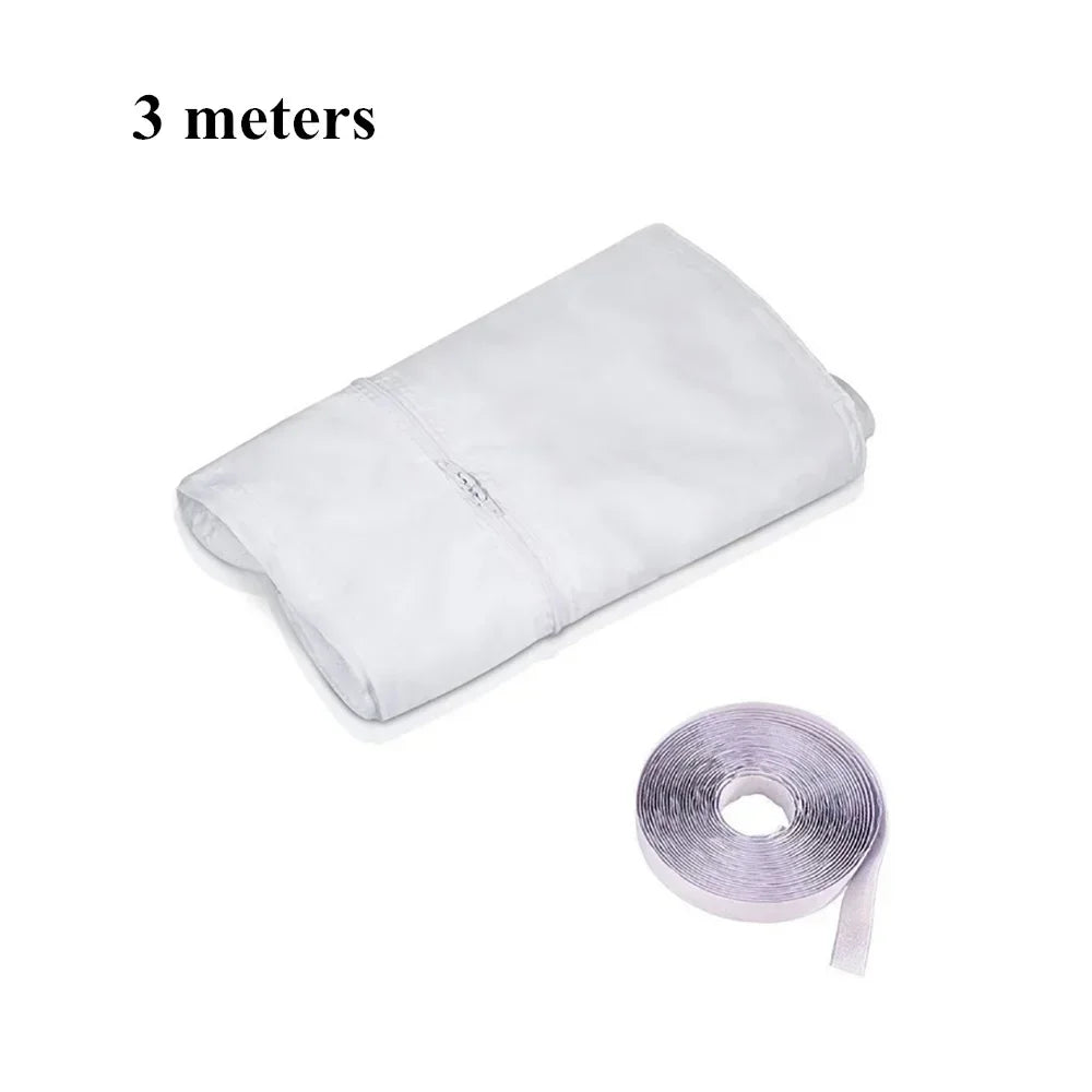 AirLock Portable AC Window Seal Kit 3/4M – Flexible Cloth Sealing Plate with Zip & Adhesive for Air Conditioner Window Vent Kit