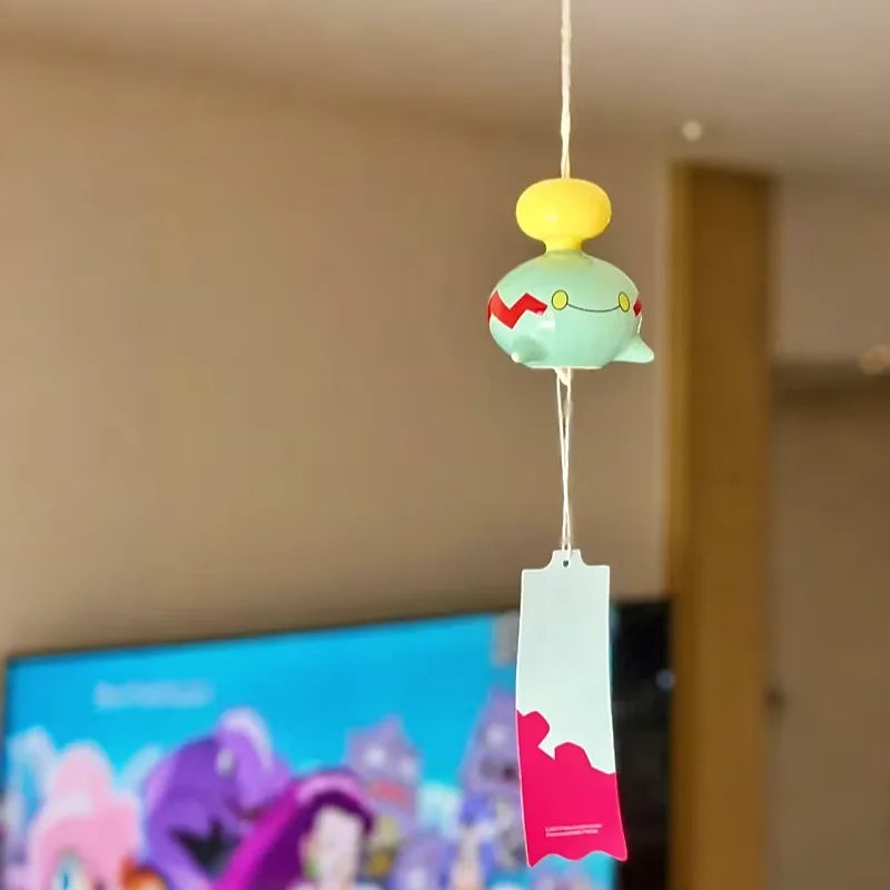 Ceramic Wind Bell Chimecho Wind Chime – Cute Anime Style Wall Hanging Decoration for Bedroom, Garden & Room Decor Gift