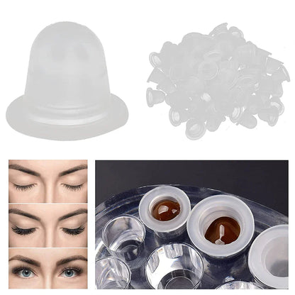 100/500/1000pcs Disposable Silicone Tattoo Ink Cup Caps — Pigment Holder Containers for Tattoo Accessories