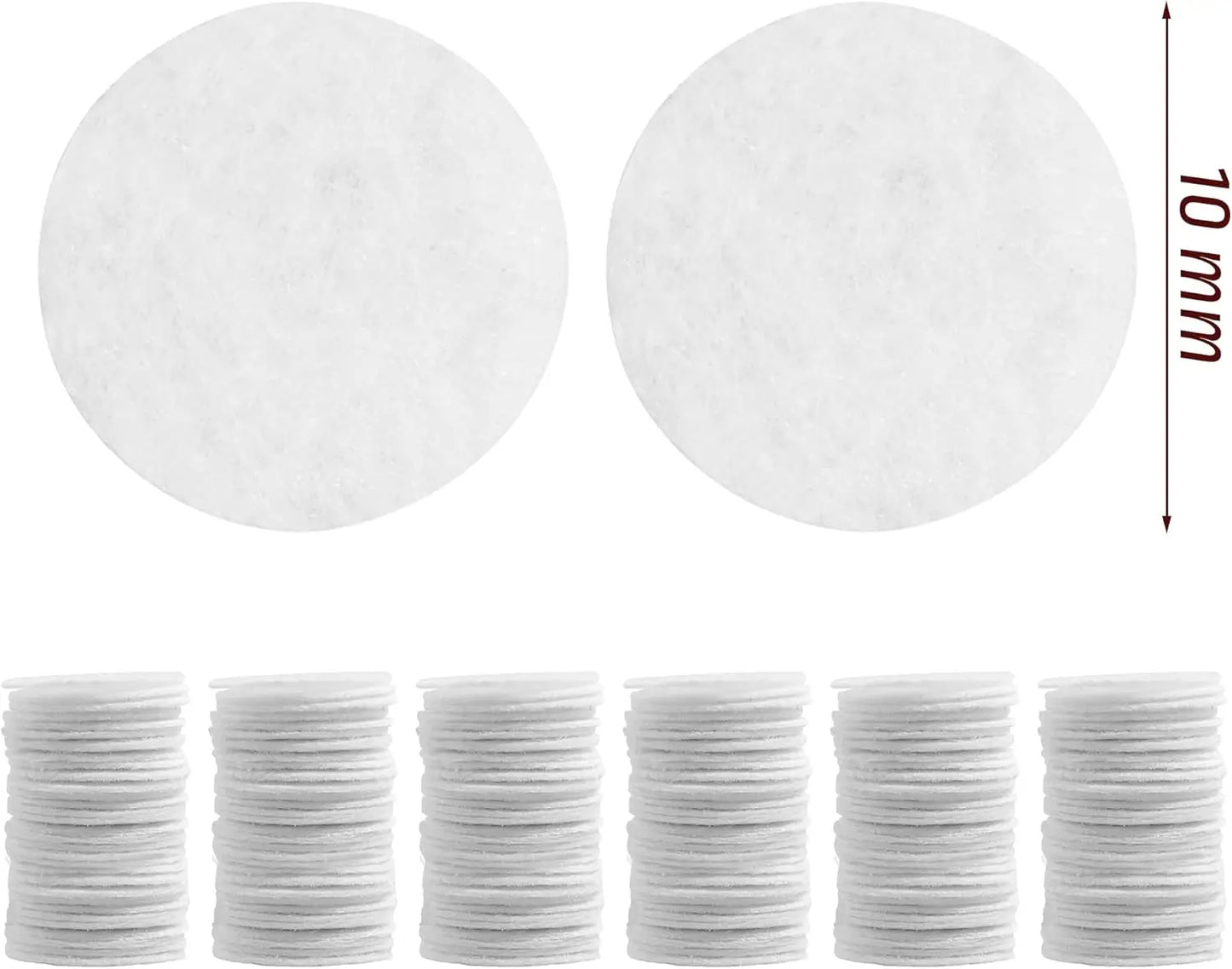 150pcs Diamond Microdermabrasion Cotton Pads – 10mm Replacement Filters