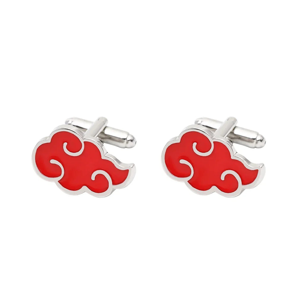 New Cloud Red Cufflinks for Men – Modern Metal Sleeve Buttons, Wholesale Gemelos