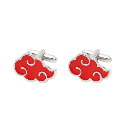 New Cloud Red Cufflinks for Men – Modern Metal Sleeve Buttons, Wholesale Gemelos