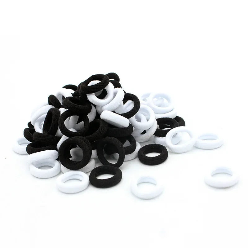 100/200PCS Colorful Nylon Elastic Hair Bands – Small Ponytail Holders for Women & Girls Hair Accessories