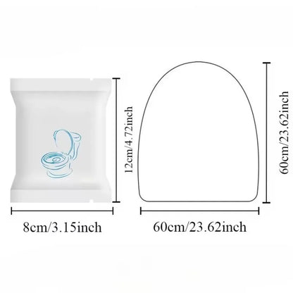 Disposable Toilet Seat Cover — Waterproof Non-Woven Travel & Hotel Bathroom Protective Cushion with Individual Packaging