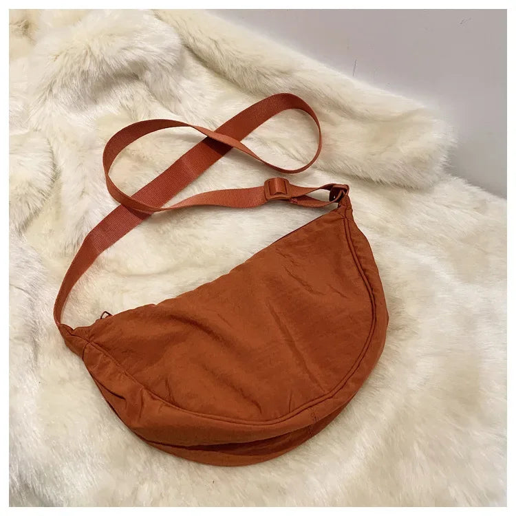Casual Nylon Hobo Crossbody Bag for Women – Shoulder, Half Moon, Tote Travel Shopper & Purses