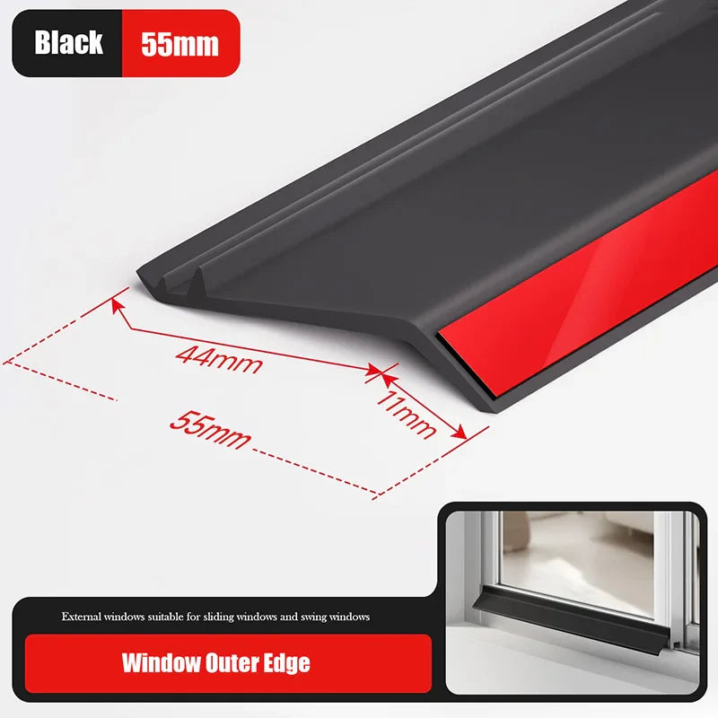 Aluminum Alloy Window Water Blocking Bar – Rain Flashing Board & Waterproof Sealing Strip for Home Windows