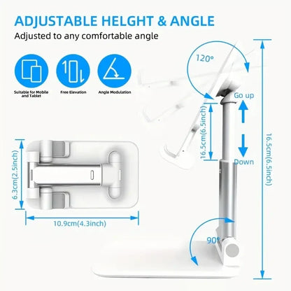 Flexible Foldable Mobile Phone Holder Stand: Adjustable Desk Mount Table Bracket - Desktop Lazy Bracket Support for All Phones and Tablets