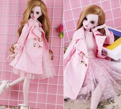 60cm BJD Doll Clothes – Cute Kawaii Outfits for 1/3, 1/4 & 1/6 Dolls, Variety of Accessories for Children’s Toys