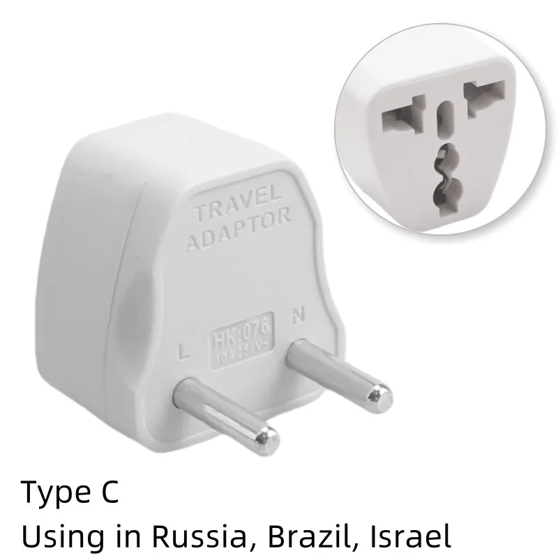 Universal Travel Plug Adapter – AU/UK/US to EU Power Socket Converter AC Outlet