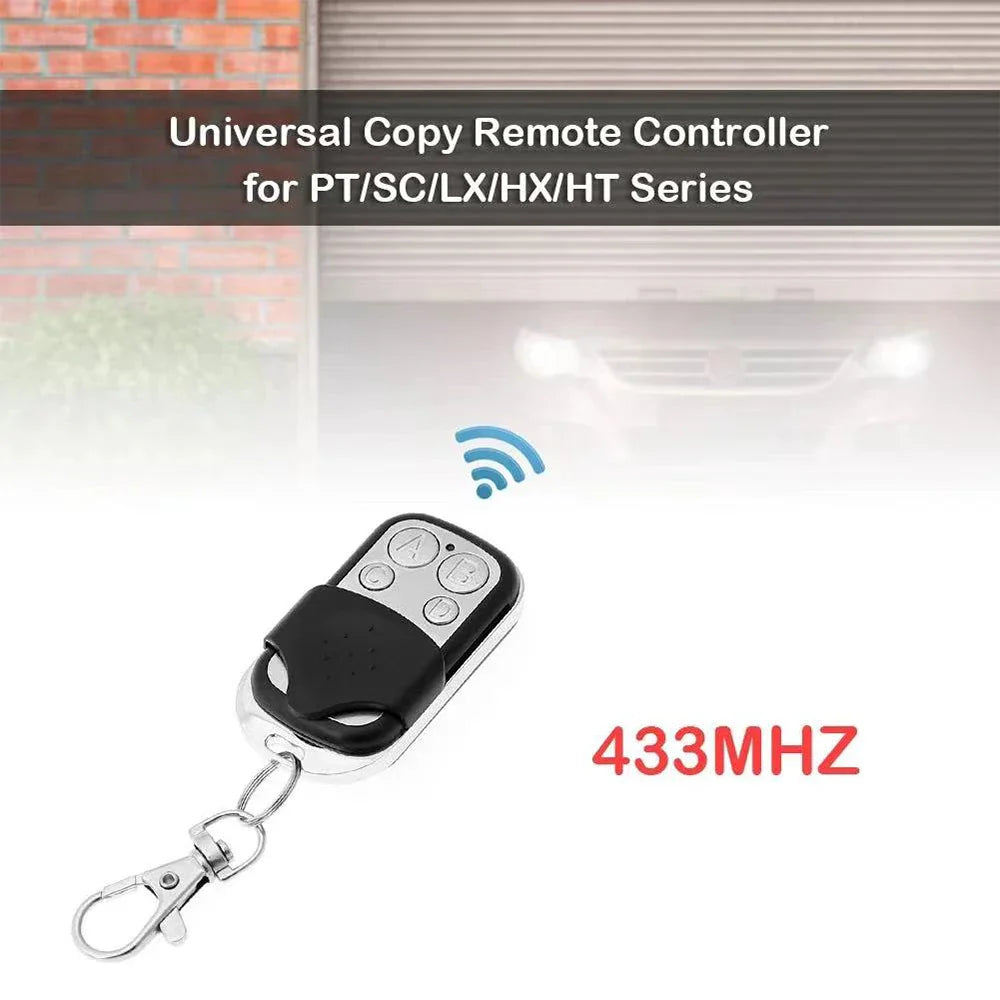 Universal 4 Button Garage Door Opener Remote 433MHz Clone Fixed Learning Rolling Code Duplicator