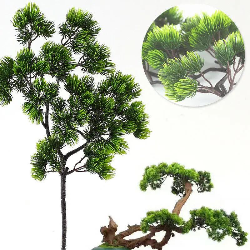 42cm Artificial Pine Branch - Green Faux Pine Leaves for Home Decor, Weddings, Floral Arrangements & Crafts
