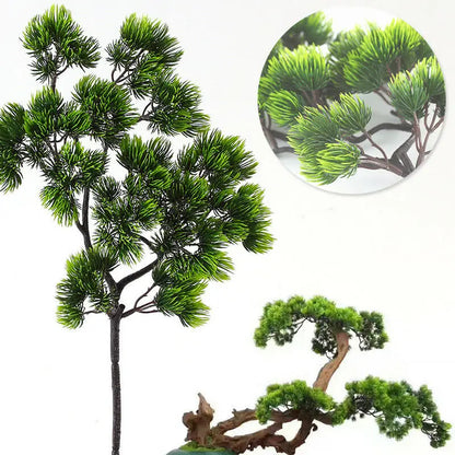 42cm Artificial Pine Branch - Green Faux Pine Leaves for Home Decor, Weddings, Floral Arrangements & Crafts