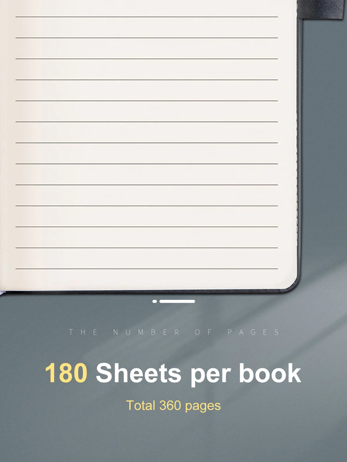 A5 Thickened Deer Head Notebook – Business PU Soft Leather Notepad with Horizontal Lines, School & Office Stationery Supplies