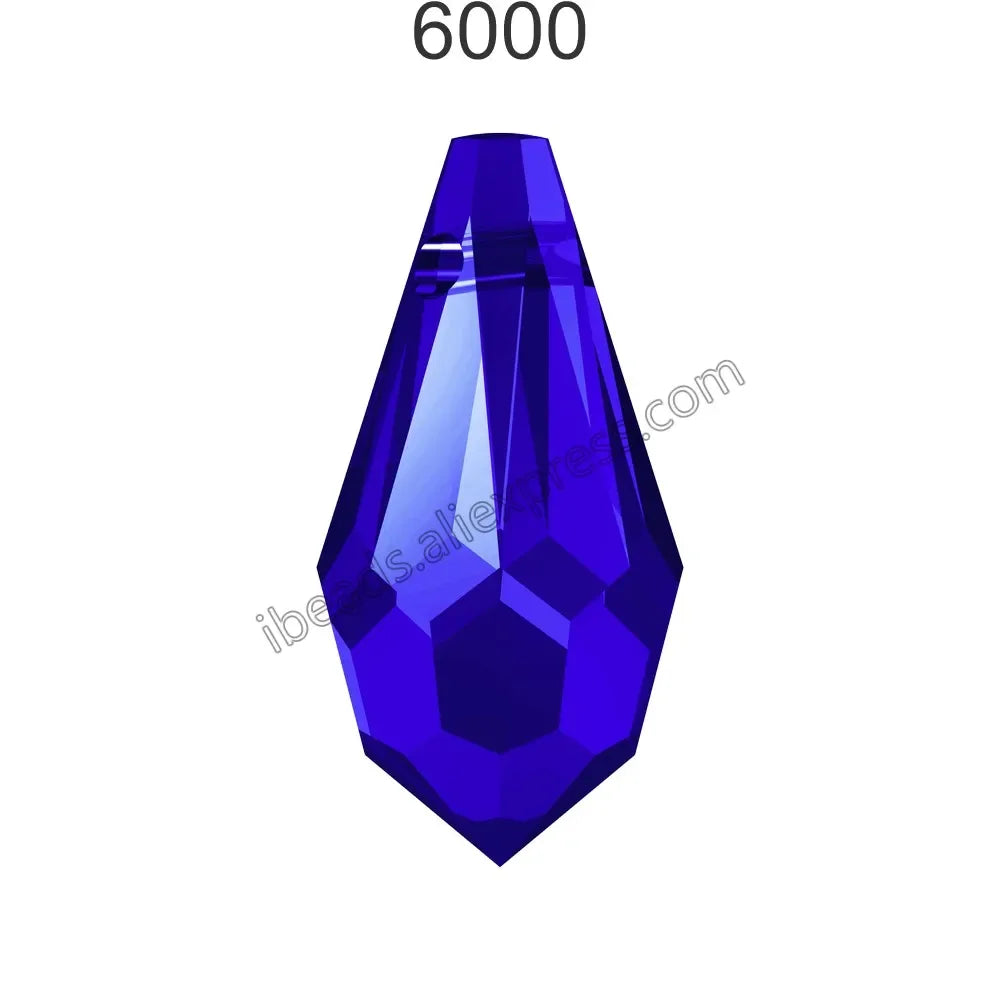 Austria Crystal Drop Pendant - Genuine 6000 Series Rhinestone Charm Bead for DIY Jewelry Making