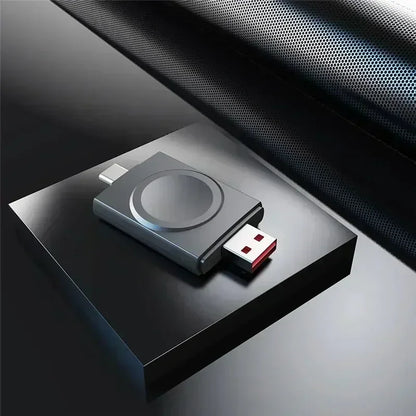 Magnetic Wireless Watch Charger USB-C — Fast Charging for Apple Watch 9/8/7/6/5/4/SE & Samsung Galaxy Watch 7/6/5/4 Active 1/2