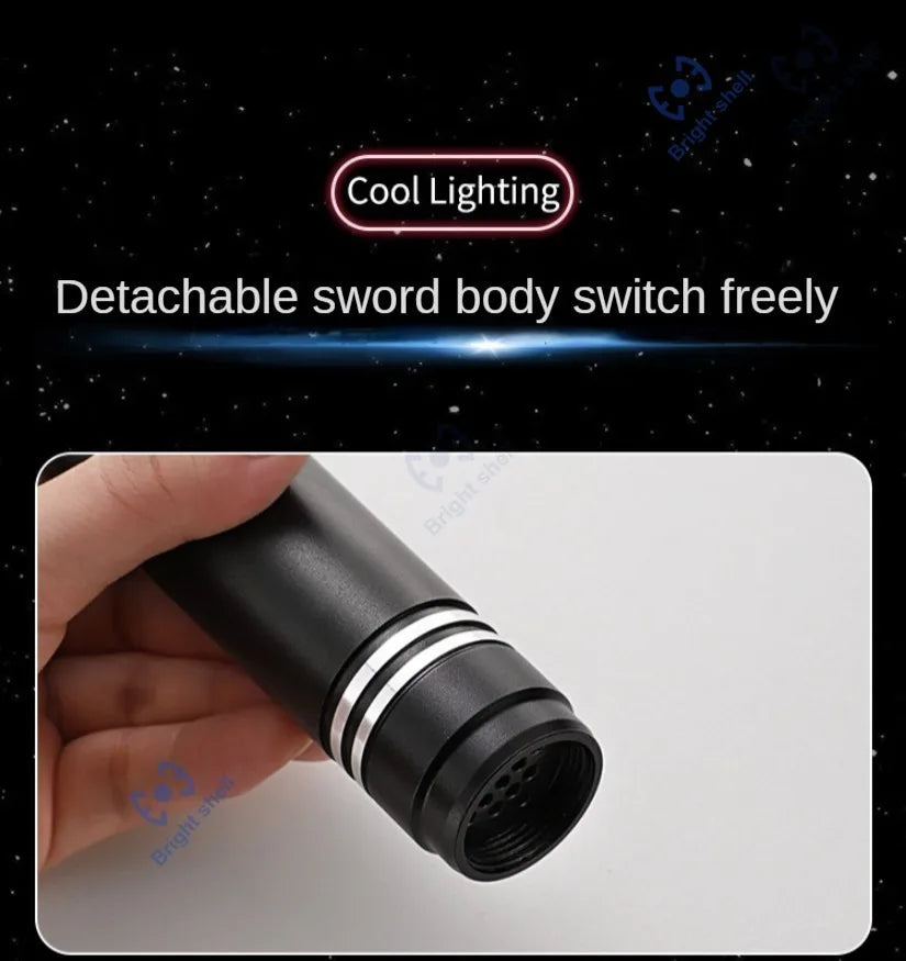 RGB Metal Lightsaber Toy – 15-Color Changing Laser Sword with Sound Effects, Force FX Jedi Blaster Gift for Kids