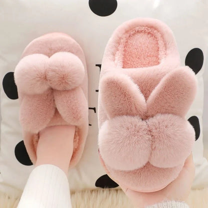 Winter Cotton Slippers for Women & Moms – Plush Cartoon Indoor House Shoes, Soft & Cozy Home Wear for Cold Weather